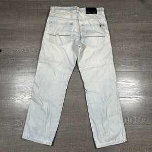 Southpole Mens Baggy Denim Jeans Light Wash Y2K Streetwear Size 34 Relaxed Fit
